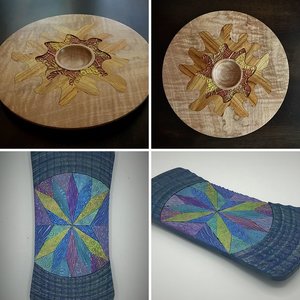 John Glessner: Turnings inlaid with textured epoxy clay