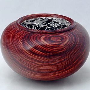Cocobolo bowl with Pewter lid