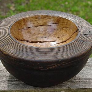 charred oak bowl