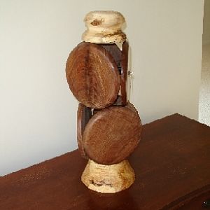 Black walnut clock (side view)