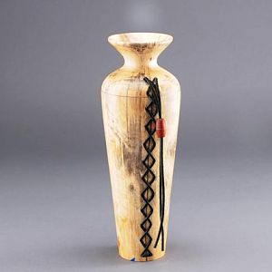 cotton_wood_vase_with_leather_lacing