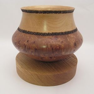 Elm burl with maple on top
