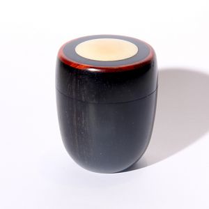 ebony box with cocobolo and tagua nut inlay