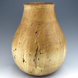 Wormy White Birch Vase