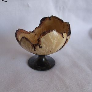 Birch root burl goblet.
