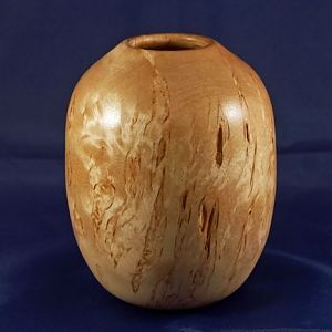 Massur Birch hollow form.  Abou 6" x 4"  Comments welcome