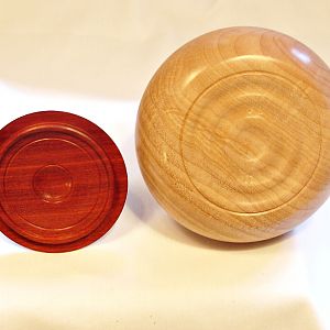Maple Box w/Bloodwood Top & Maple Finial, 1104-3 Bottoms