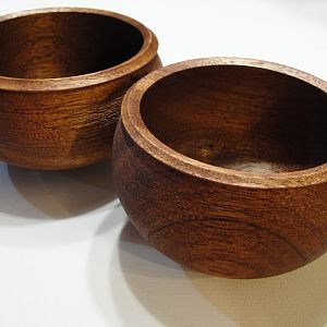 Textured Mahogany Bowls