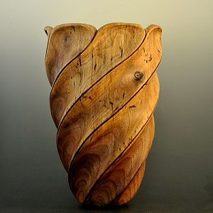 Wormy Walnut Vase