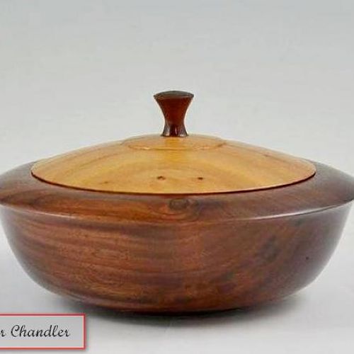 Walnut bowl/elm lid