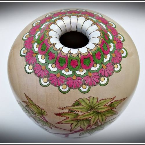 Decorated vase detail