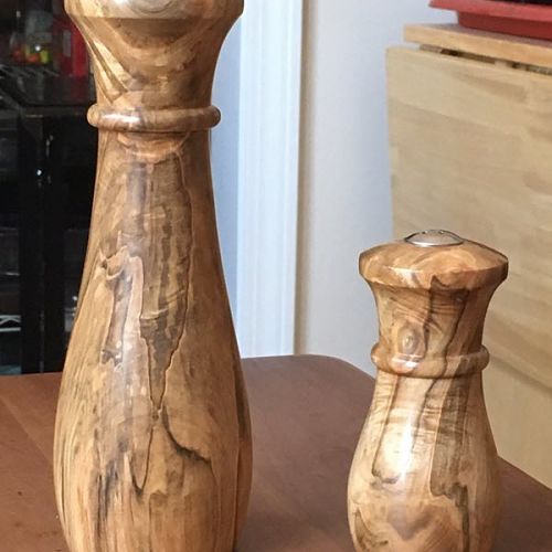 Ambrosia Maple Peppermill and Salt Shaker