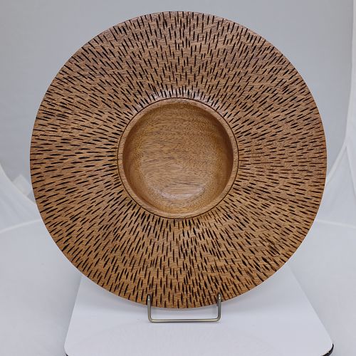Mahogany Carved Rim Platter