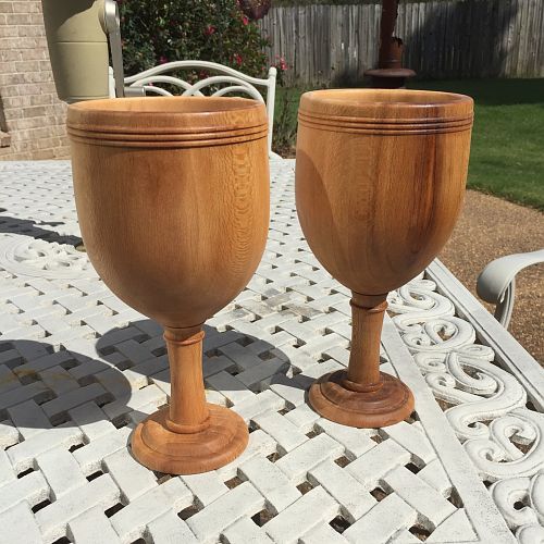 A pair of Sycamore goblets.