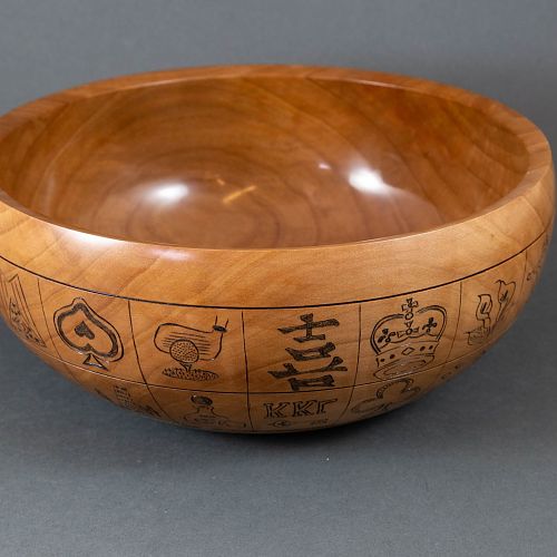 Pear Bowl with Pyrography