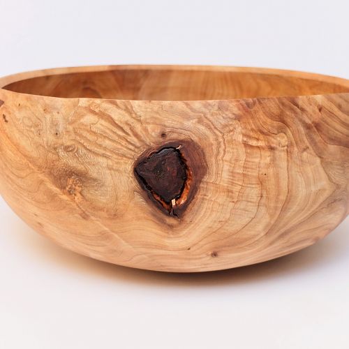 Elm Bowl with knot-hole feature