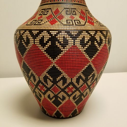 "Red Diamond"  Basket Illusion Vase
