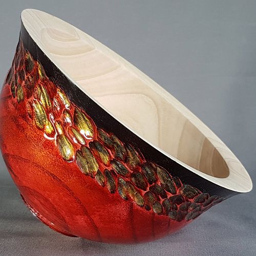 Colored and Textured Ash Bowl
