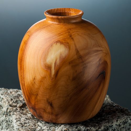 Yew hollow form, 3” wide, 3 ½” tall