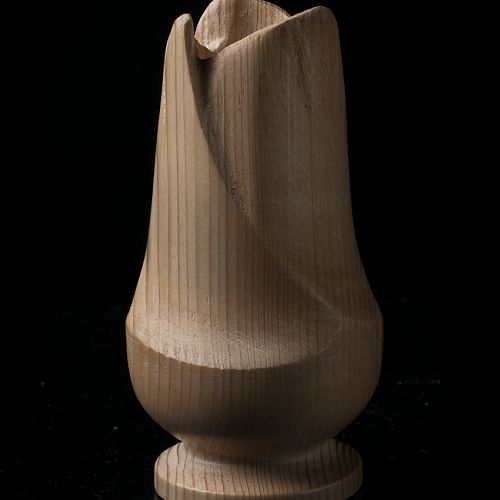 Norway spruce twisted hollow form, 4 ⅜” tall