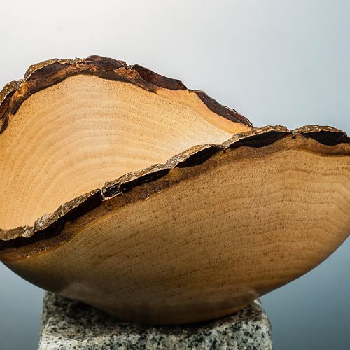 English walnut natural edge bowl