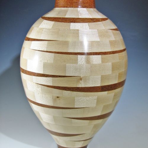 Segmented Maple and Lacewood Vase
