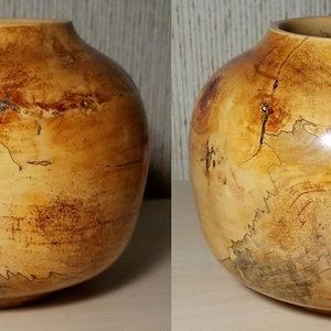 Spalted Box Elder hollow form