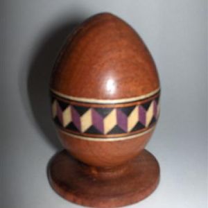 Mesquiste Egg with Inlay