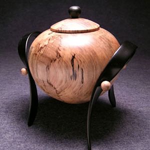 Spalted Maple bent wood urn