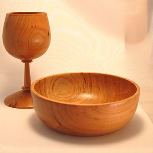 Cherry goblet and bowl