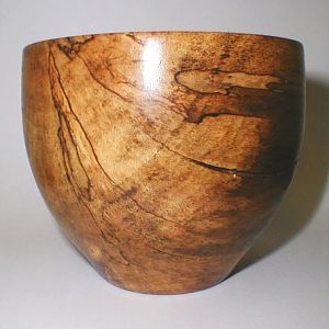 Spalted Persimmon Vessel side 1