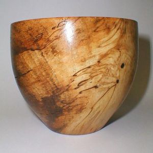 Spalted Persimmon Vessel side 2