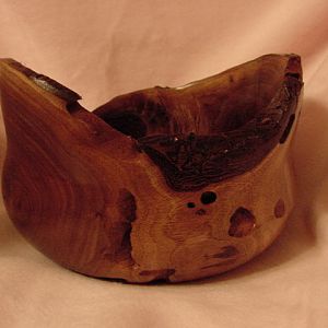 B/W nat edge bowl-other side