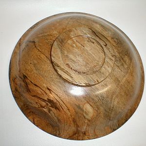 Ogee Bowl - Spalted Mahogany - Bottom