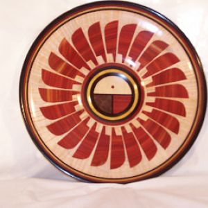 segmented Indian feather plate