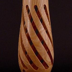 Spiral Slotted Ash Vase