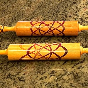 Two decorative Celtic Knot Rolling Pins