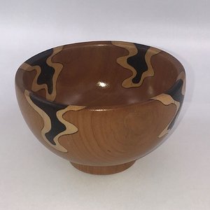 Rice bowl with inlaid wood patterns Picture 1