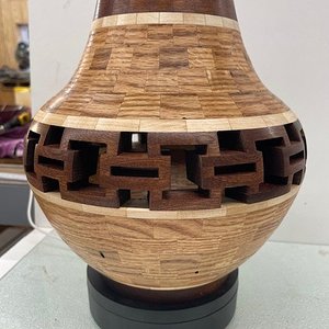 Oak Sapele open vase