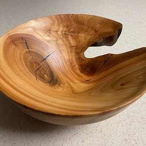 Cherry wood bowl