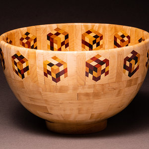 Rubic's cube segmented bowl