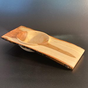 Winged natural edge cherry bowl