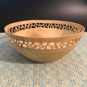 Pierced sycamore bowl