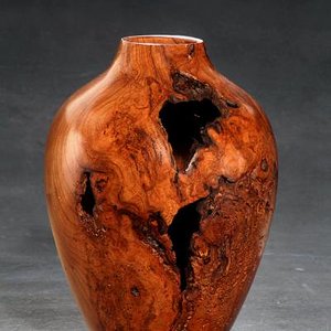 Cherry Burl Hollow Form with natural voids