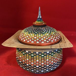 Basket Illusion covered bowl.