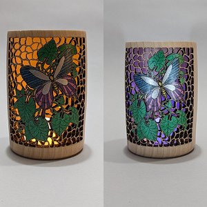 Butterfly Luminary - two views