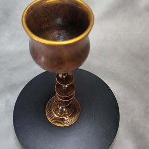Walnut off-center goblet (Top View)