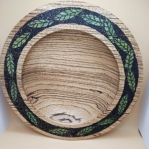 Zebra wood platter