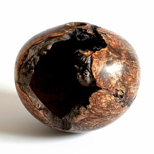 Spalted maple hollow form w/ void