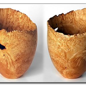 Natural Edge Box Elder Burl Vase